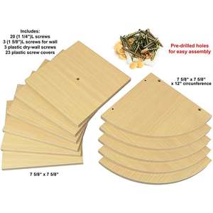 Vente directe d'usine toilettes pour salon à 5 niveaux échelle d'angle murale étagère couleur marron - Product Image 4