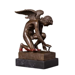 Décoration d'intérieur de style ancien Moulage de bronze Statue d'ange grandeur nature Sculpture - Product Image 4