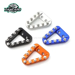 DANCARO Off-Road Motorcycle Brake Pedal Footpeg Plate Modified Foot Nails Pad Aluminum CNC For Dirt Bike Motocross Accessories