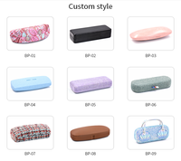 Bestclean Étuis à lunettes rigides en cuir brillant Logo personnalisé Mallette de rangement pour lunettes de vue en métal