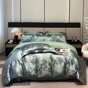 Chất lượng cao Jacquard bedsheet bộ sang trọng bedsheet Duvet cover gối trường hợp 6PCS <span class=keywords><strong>SET</strong></span> Comforter Bộ giường - Product Image 1