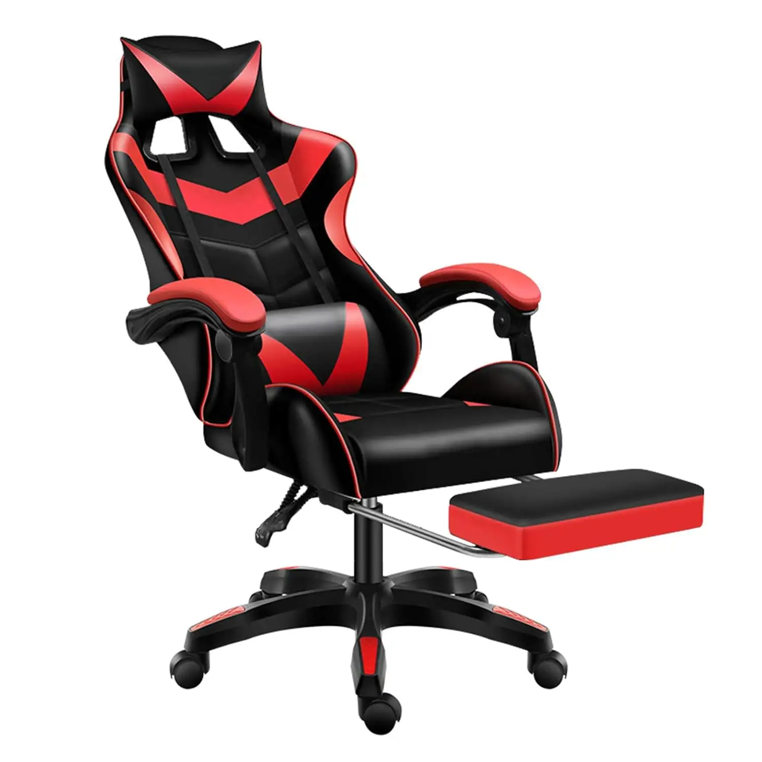 도매 인체 공학적 PC 게임 의자 발판과 편안한 가죽 레이싱 스타일 게임 의자
