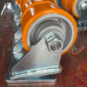 Roues de chariot super robustes de 12 pouces, roulettes de 5 tonnes, acier zingué, polyuréthane PU, roulettes doubles industrielles pour AGV - Product Image 1