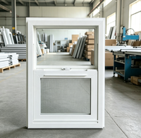 Fenêtre verticale simple en vinyle, double vitrage réfléchissant, insonorisée, économe en énergie, en PVC, pour cuisine et salle de bain, vente en gros