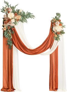 Voilages de cérémonie de mariage en tissu chiffon, couleur champagne et bleu poussière, pour rideaux de fond et draperies de <span class=keywords><strong>lit</strong></span> - Product Image 6
