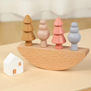 EDULAND OEM/ODM CPC Set Gioco di Equilibrio in Legno Montessori, Casa Arcobaleno, Blocchi Albero, Gioco a Dondolo Educativo per Bambini da 2 a <span class=keywords><strong>4</strong></span> <span class=keywords><strong>Anni</strong></span> - Product Image 2