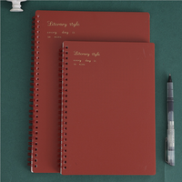 Benutzer definierte Retro einfache A5 B5 Student Horizontal Grid Literary Diary Notebooks mit Papier abdeckung für Schul briefpapier und Zubehör