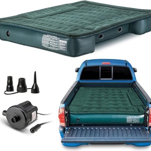 Matelas de camping gonflable pour pick-up, matelas pneumatique pour lit de camion avec pompe à courant continu, vert, taille double - Product Image 1