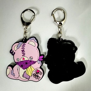 Cute Popular Durable Eco-Friendly Non-Toxic Rubber Key Chain Soft PVC UV Printing Custom Color Size Irregular Shape