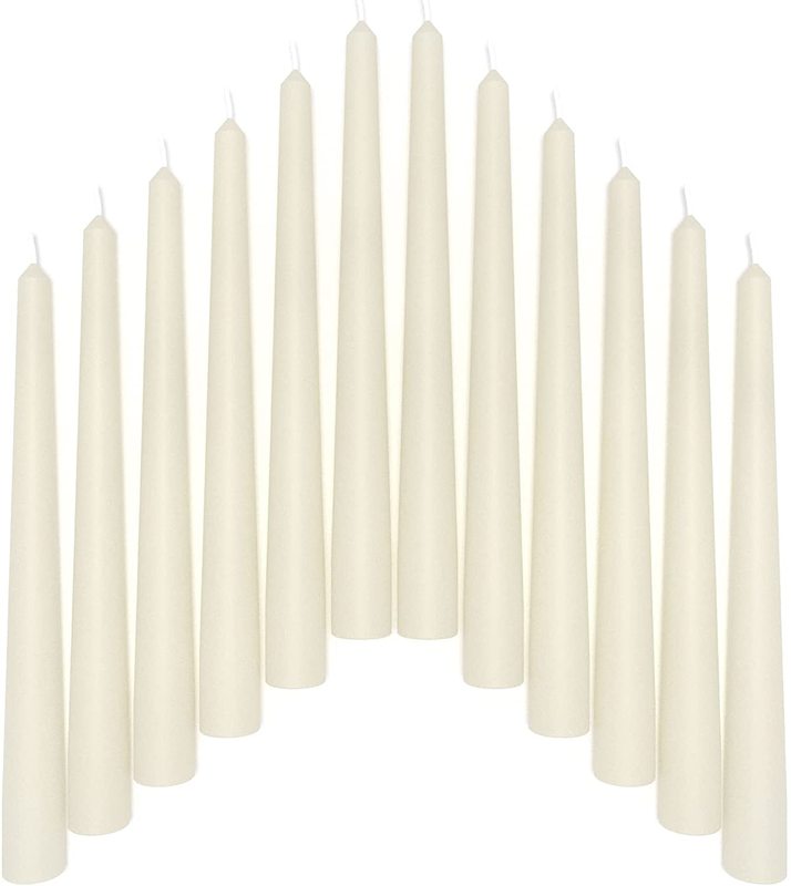 Drippless Unscented White Tall Taper Dinner
