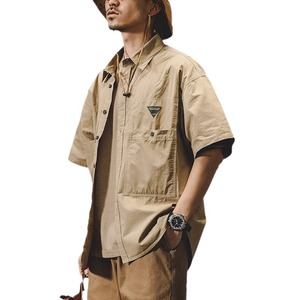 <span class=keywords><strong>Camicia</strong></span> da Lavoro Stile Americano a Maniche Corte da <span class=keywords><strong>Uomo</strong></span>, Estiva Sottile e Ampia, Stile <span class=keywords><strong>Montagna</strong></span>, per Esterni e Pendolarismo, Monopetto con Colletto Rovesciato - Product Image 5