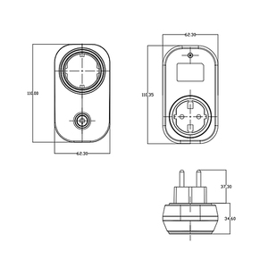 Contenitore <span class=keywords><strong>in</strong></span> <span class=keywords><strong>Plastica</strong></span> Personalizzato per PC Smart Home, Custodia per Strumenti Elettronici CN15, Contenitore per Presa Wi-Fi Smart EU - Product Image 6