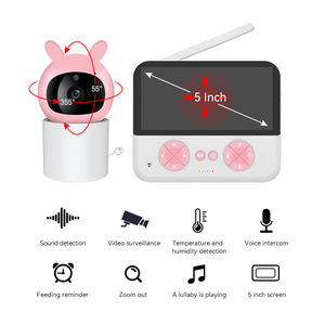 Babyphone 720P avec écran de 4,5 pouces, vision nocturne, Wi-Fi, appareil de surveillance pour bébé - Product Image 5