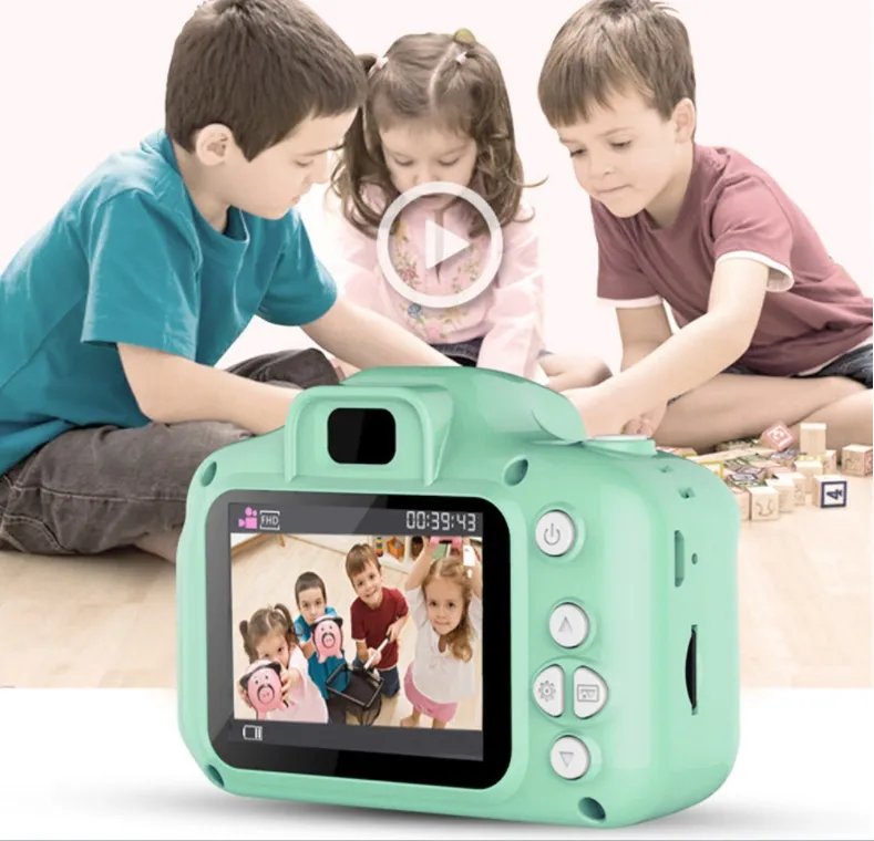Offre Spéciale enfants caméras numérique Photo vidéo caméscope jouets Mini mignon 2.0 pouces HD écran dessin animé enfants caméra