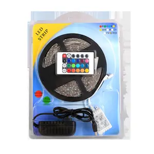 SMD 2835 _ 5m/10M lampu setrip cerdas, lampu dekorasi RGB untuk TV/komputer lampu latar kemasan Blister