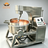 Marmite de cuisson planétaire inclinable en cuivre rouge T2 avec agitation automatique pour la transformation de bonbons, de sucre et de confiseries