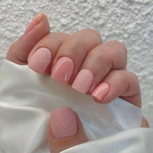 Uñas Postizas Cuadradas Rosas Bonitas al por Mayor, Listas para Enviar, Uñas Artificiales - Product Image 1