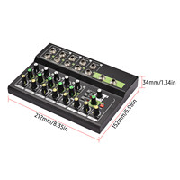 Console de mixage audio numérique stéréo portable 10 canaux, mixeur en ligne avec réverbération, delay et alimentation fantôme +48V, directement de l'usine