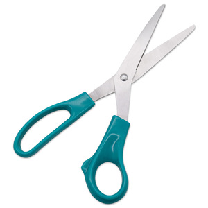 Yangjiang Stainless Steel Straight Tip Office Scissors Green Home Use Bulk Pack - Product Image 1