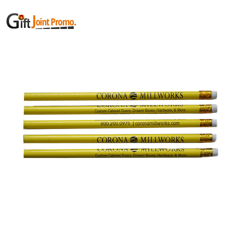 Недорогой деревянный карандаш HB с ластиком И Напечатанным логотипом на заказ