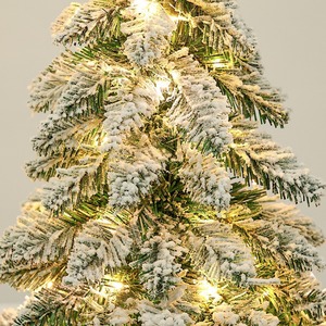 Arbre <span class=keywords><strong>de</strong></span> Noël artificiel blanc floqué en PVC, décorations <span class=keywords><strong>de</strong></span> Noël, simulation <span class=keywords><strong>de</strong></span> neige tombante, arbre à neige luxueux et dense, scène <span class=keywords><strong>de</strong></span> neige. - Product Image 6