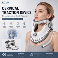 Collier de traction cervicale électrique gonflable certifié CE Boan avec batterie intégrée, airbag TPU anti-fuite, support de cou, garantie 1 an