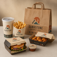 Emballage alimentaire en papier jetable personnalisé pour frites, boîtes à poulet frit, boîtes à hamburgers, boîtes à emporter, contenants pour restauration rapide