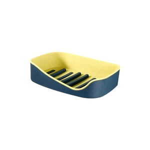 Caja de jabón de drenaje de baño para colgar en la pared, soporte de almacenamiento para <span class=keywords><strong>ducha</strong></span> de baño, jaboneras autoadhesivas de succión creativas de plástico - Product Image 5