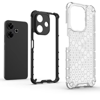 Étui de téléphone en nid d'abeille pour Redmi 15 4G 5G, coque de téléphone portable transparente en TPU PC antichoc pour Xiaomi 15T Pro, coque arrière transparente