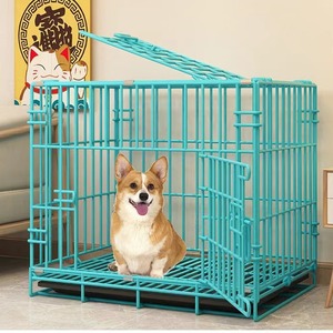 Dog Cage Steel Wire Rectangle Foldable For Small Medium Dogs Home Use With Tray - Product Image 1