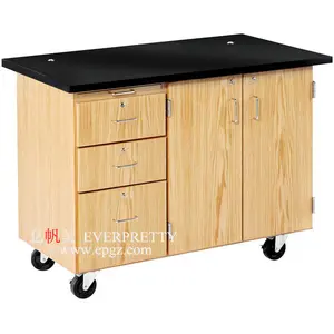 Стандартное деревянное передвижное лабораторное оборудование, балансировочный стол для студентов, современная популярная школьная лабораторная мебель