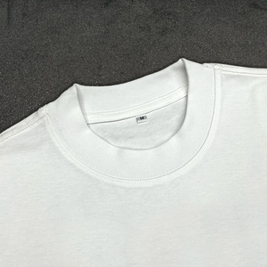 High Quality <b>White</b> Round Neck T-Shirts 250gsm Heavyweight Cotton Oversized <b>Tee</b> Shirt Streetwear Boxy <b>Plain</b> T Shirts for Men - Product Image 3