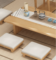Table basse rectangulaire en bois massif, ensemble de luxe de style japonais, 8 chaises table de bureau en résine
