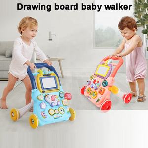 Trotteur multifonctionnel <span class=keywords><strong>pour</strong></span> bébés, jouets <span class=keywords><strong>pour</strong></span> tout-petits, poussette, marcheur d'apprentissage assis <span class=keywords><strong>à</strong></span> <span class=keywords><strong>debout</strong></span> avec plateau d'activités éducatives précoces et musique - Product Image 2