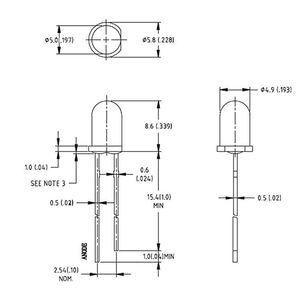 Arktech LRC5Y03S1 5mm runde Diode Neu im Jahr Gelb 12000mcd Wasser klares Epoxidharz 3 Jahre Garantie für Licht - Product Image 3