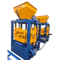 Machine manuelle de fabrication de blocs de ciment QT4-24 Venezuela avec pompe PLC, roulement de moteur et engrenage, pression hydraulique, certifiée CE/ISO