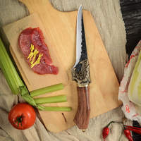 Xingye — couteau de chasse, 6 pouces, forgé à la main, avec fourreau, en bois de Rose, à haute teneur en carbone 7cr17