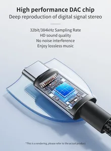 KBEAR TC12 PRO Adaptateur pour écouteurs HiFi <span class=keywords><strong>8</strong></span> cœurs USB Type C à 3.5mm DAC avec câble convertisseur décodeur fil pour <span class=keywords><strong>iPhone</strong></span> Samsung Huawei - Product Image 3
