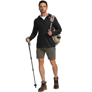 2024 veste Softshell à capuche Design moderne pour hommes Protection UV fermeture éclair caractéristiques ergonomiques tissu soucieux de la mode pour le printemps - Product Image 1