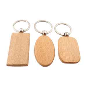 Custom Design Printed Engraved Name Blanks Wooden Keychain Key Tag Laser Logo Wood Keychain