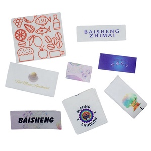 May nhuộm thăng hoa nhãn Nhà Máy Giá tùy chỉnh logo thương hiệu quần áo dệt nhãn cho may mặc - Product Image 3