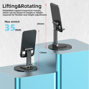 Dibaigou, soporte ajustable para tableta de escritorio de 360 grados, soporte telescópico plegable para teléfono móvil con soporte Flexible en mesa o cama - Product Image 5