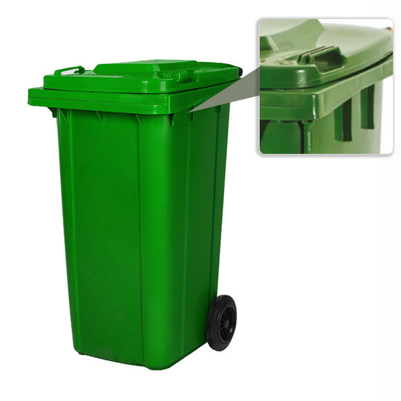 120L/240L/360L/660L/1100L уличная переработка hdpe контейнер для мусора огнеупорный пластиковый мусорный бак