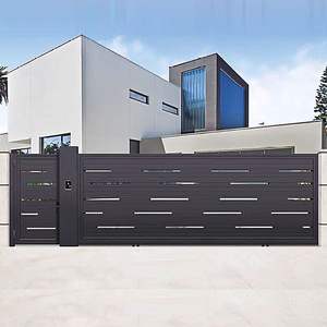 Puertas giratorias plegables deslizantes de doble apertura de aleación de aluminio automáticas para patio de Villa de lujo ligeras modernas duraderas - Product Image 4