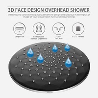 Pommeau de douche surdimensionné de 25cm-Conception de pluie ronde haute pression chromée en ABS pour une sensation de spa ultime (Offre Spéciale)