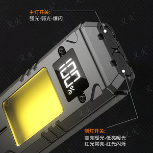 Aluminum Alloy Flashlight High Beam Long Battery Life EDC Magnetic Work <b>Light</b> Outdoor Digital Display <b>Led</b> Flashlight - Product Image 4