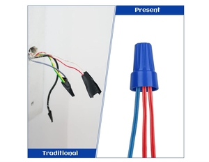 W5 màu xanh twin-cánh vít trên dây nối mùa xuân nối nhanh Uốn Tóc bồng Twist dây nối thiết bị đầu cuối 12-8awg - Product Image 6