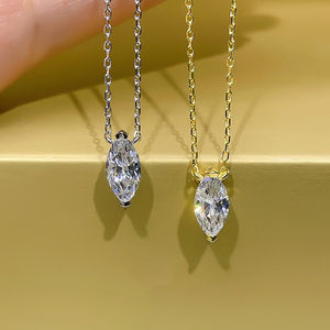 Collar con colgante en forma de oliva para mujer, joyería sencilla y moderna, regalo para uso diario - Product Image 1
