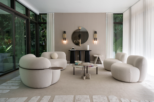 Ensemble de canapés modulaires de style moderne pour hôtel, salon, tissu en velours, pieds en acier inoxydable, structure en bois, rembourrage en éponge, meubles pour la maison - Product Image 6