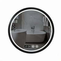 Miroir LED intelligent moderne pour salle de bain, étanche IP44, avec commande tactile, anti-buée, éclairage réglable, pour usage hôtelier